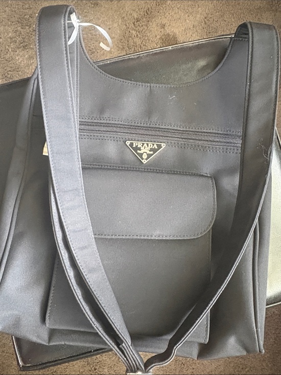 Prada Other - Prada Black Nylon Messenger Bag with Front Flap Pocket